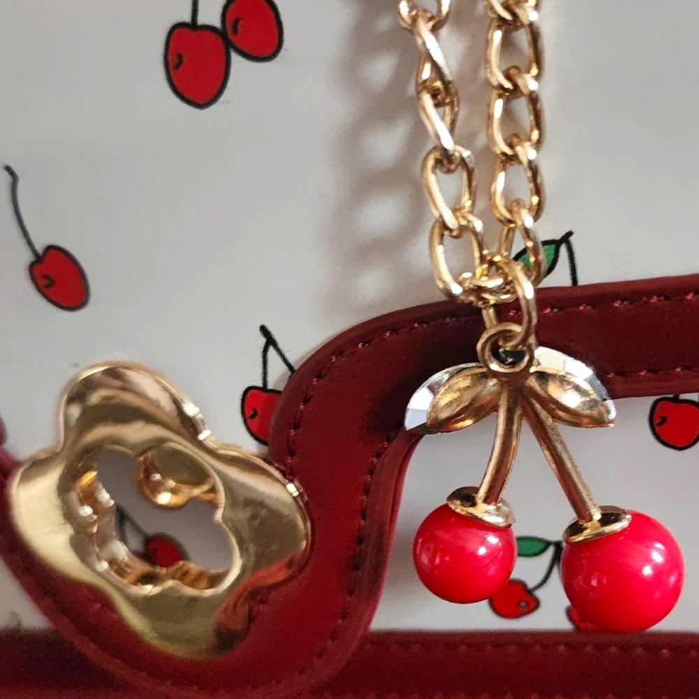 Cherry Print Red Handbag - Picture 2 of 13